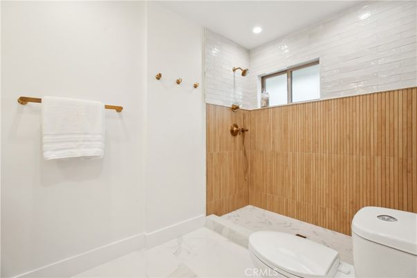 Bathroom, Interior, Marble, Recessed Lighting, Wooden Walls