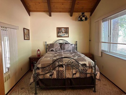 Bedroom, Interior, Wooden Beams, Wooden Ceilings