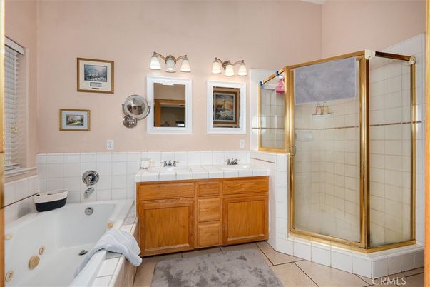 Bathroom, Dual Sink Vanities, Glass Shower, Interior, Tile Countertops