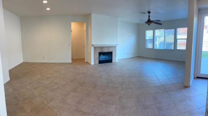 Empty room, Fireplace, Interior, Recessed Lighting