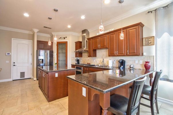 Interior, Kitchen, Pendant Lights, Recessed Lighting, Stainless Steel Appliances