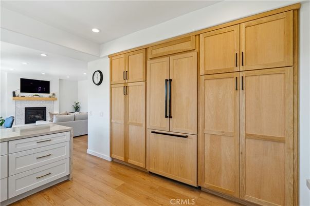 Fireplace, Interior, Recessed Lighting, Wood Texture Flooring
