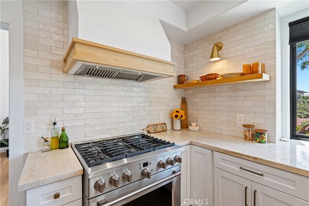 Interior, Kitchen, Stainless Steel Appliances, Stone Walls