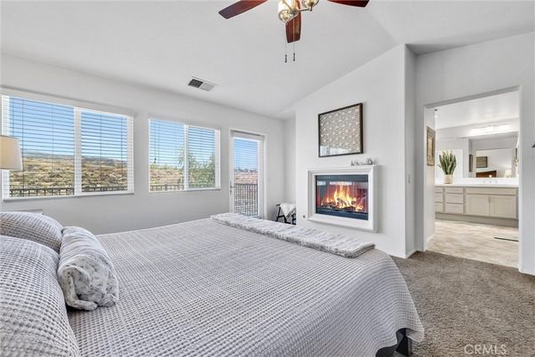 Bedroom, Fireplace, Interior