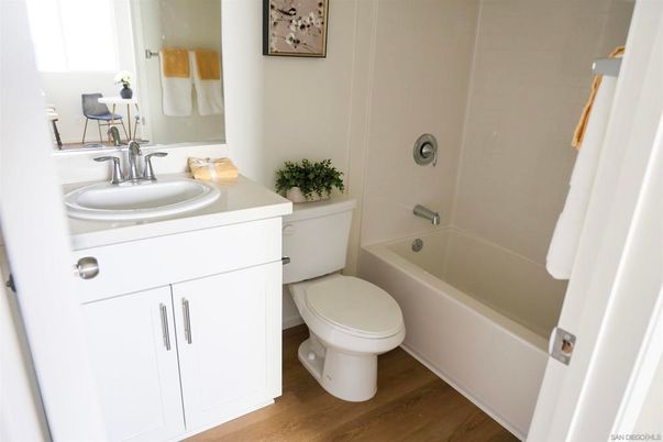 Bathroom, Interior, Wood Texture Flooring