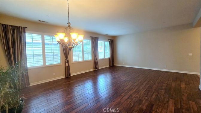 Chandelier, Empty room, Interior, Wood Texture Flooring