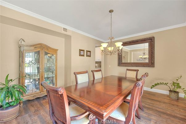 Chandelier, Dining room, Interior, Wood Texture Flooring
