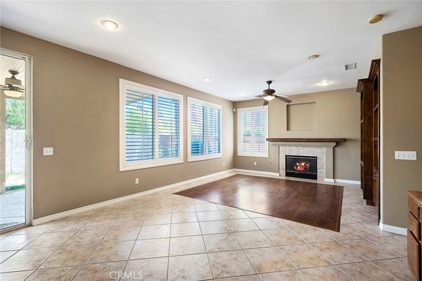 Empty room, Fireplace, Interior, Recessed Lighting