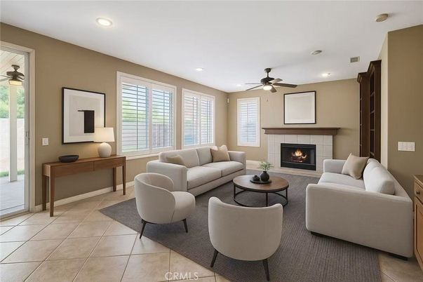 Fireplace, Interior, Living room, Recessed Lighting