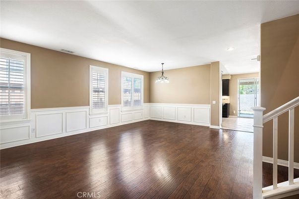 Chandelier, Empty room, Interior, Wood Texture Flooring