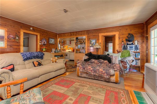 Interior, Living room, Wood Texture Flooring, Wooden Walls