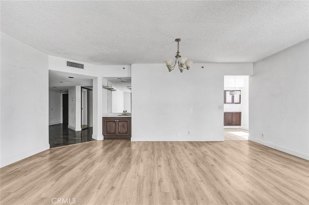 Chandelier, Empty room, Interior, Wood Texture Flooring