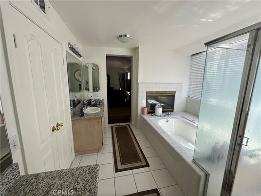 Bathroom, Dual Sink Vanities, Glass Shower, Interior, Tile Countertops