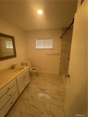 Bathroom, Dual Sink Vanities, Interior, Marble, Recessed Lighting