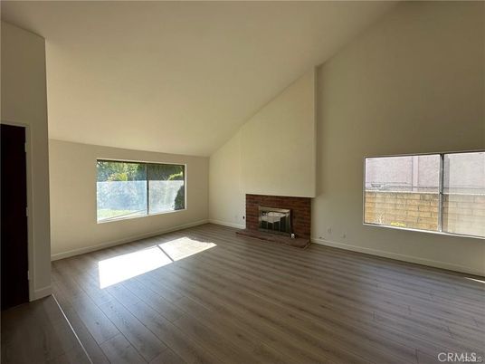 Empty room, Fireplace, Interior, Wood Texture Flooring