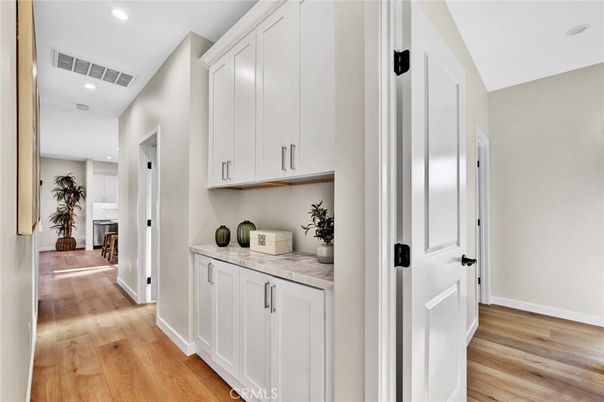 Fireplace, Interior, Recessed Lighting, Wood Texture Flooring