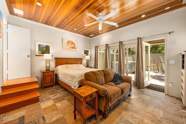 Bedroom, Interior, Recessed Lighting, Wooden Ceilings