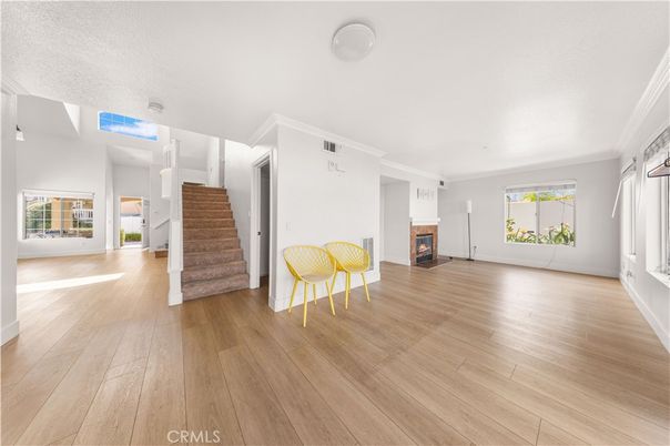 Empty room, Fireplace, Interior, Wood Texture Flooring