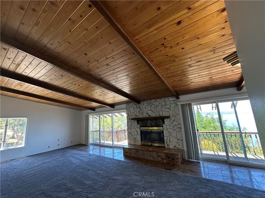 Empty room, Fireplace, Interior, Wooden Beams, Wooden Ceilings