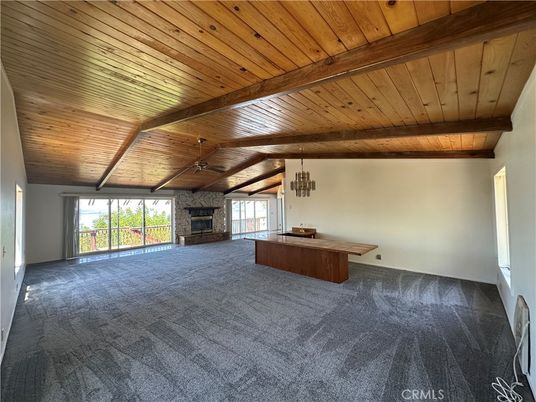 Empty room, Fireplace, Interior, Wooden Beams, Wooden Ceilings