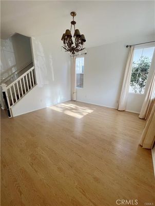 Chandelier, Empty room, Interior, Wood Texture Flooring