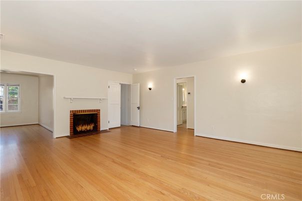 Empty room, Fireplace, Interior, Wood Texture Flooring