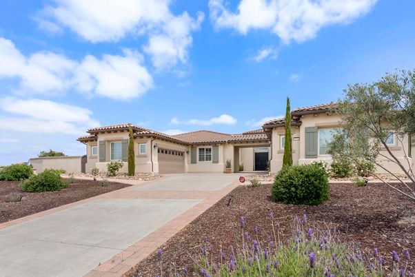 Attached, Backyard, Exterior, Facade, Mediterranean