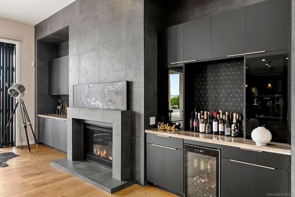 Fireplace, Interior, Kitchen, Wood Texture Flooring