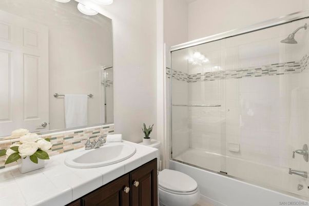 Bathroom, Glass Shower, Interior, Tile Countertops