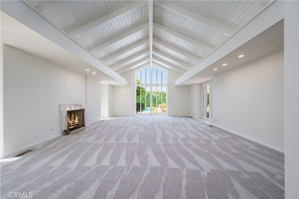 Empty room, Fireplace, Interior, Recessed Lighting