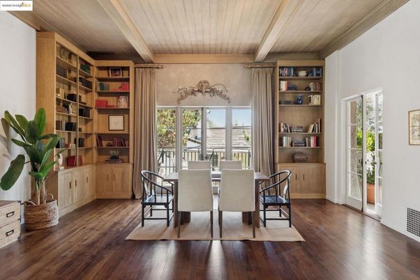 Dining room, Interior, Wooden Beams, Wooden Ceilings, Wood Texture Flooring