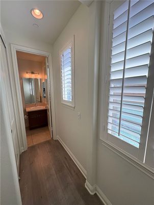 Bathroom, Interior, Recessed Lighting, Wood Texture Flooring