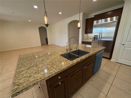 Interior, Kitchen, Pendant Lights, Recessed Lighting, Stainless Steel Appliances