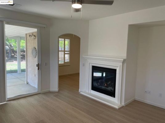 Empty room, Fireplace, Interior, Wood Texture Flooring