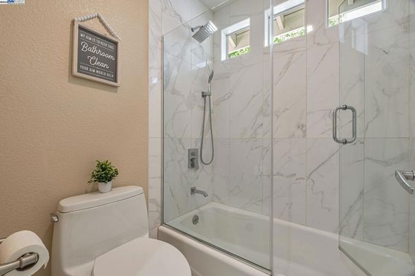 Bathroom, Glass Shower, Interior, Marble Walls