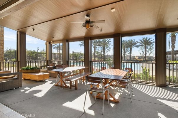 Dining room, Interior, Sun Room, Water, Wooden Ceilings