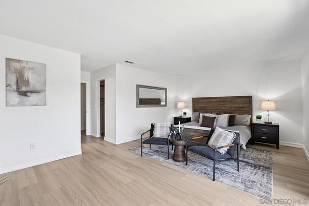 Bathroom, Dual Sink Vanities, Interior, Walk-in Closets, Wood Texture Flooring