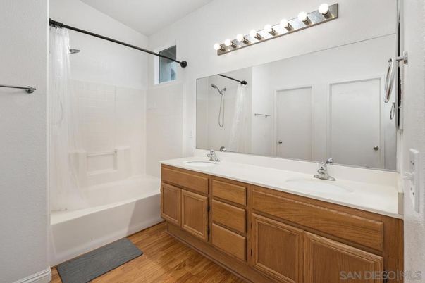 Bathroom, Dual Sink Vanities, Interior, Wood Texture Flooring