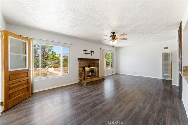Empty room, Fireplace, Interior, Wood Texture Flooring