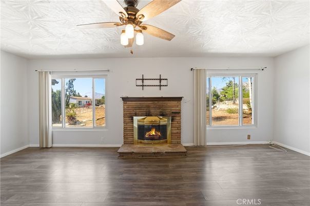 Empty room, Fireplace, Interior, Wood Texture Flooring