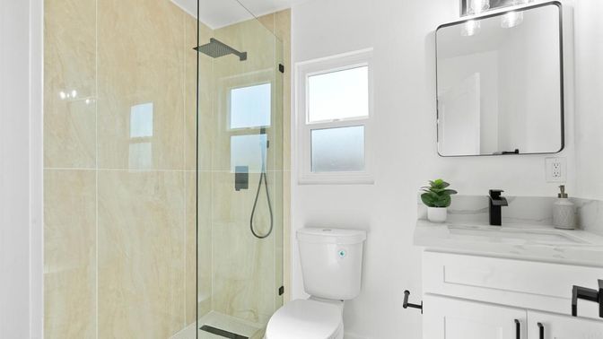 Bathroom, Glass Shower, Interior