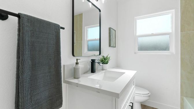 Bathroom, Interior, Wood Texture Flooring