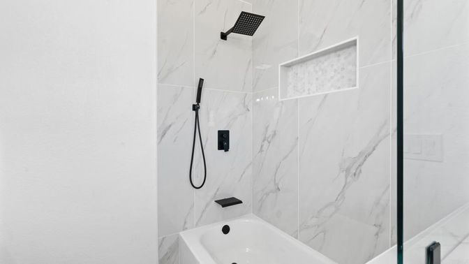 Bathroom, Interior, Marble Walls