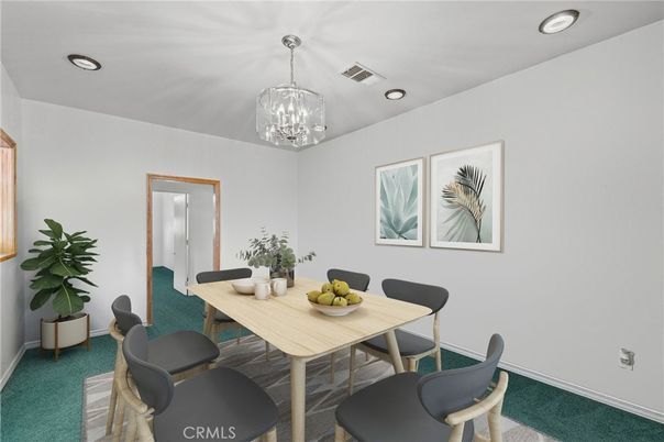 Chandelier, Dining room, Interior, Recessed Lighting