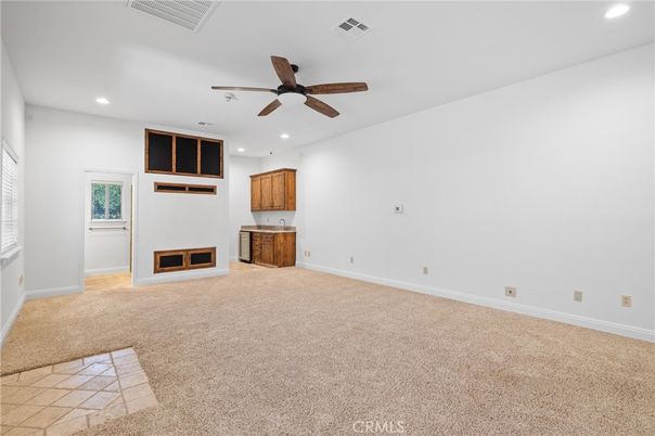 Empty room, Fireplace, Interior, Recessed Lighting