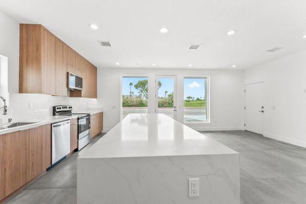 Interior, Kitchen, Recessed Lighting, Stainless Steel Appliances
