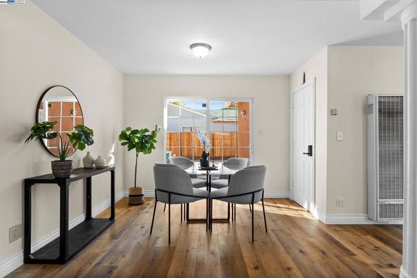 Dining room, Interior, Wood Texture Flooring