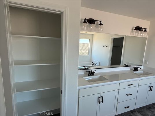 Bathroom, Dual Sink Vanities, Interior, Wood Texture Flooring