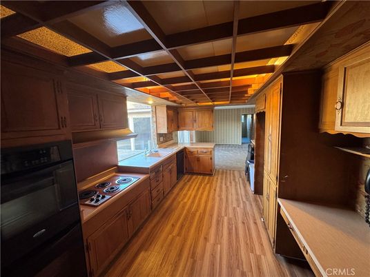 Interior, Kitchen, Wood Texture Flooring