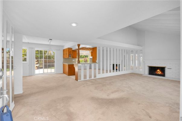Empty room, Fireplace, Interior, Recessed Lighting